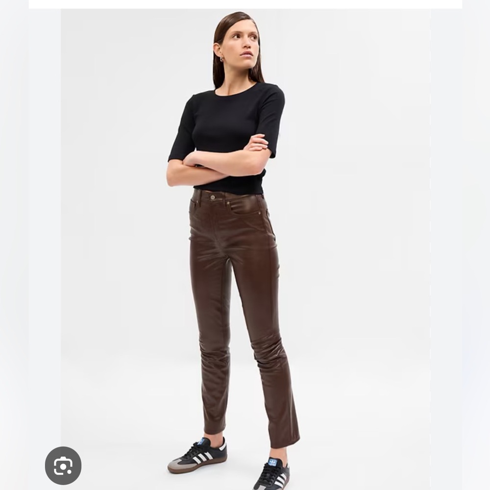Gap High Rise Vegan Leather Vintage Slim Pants